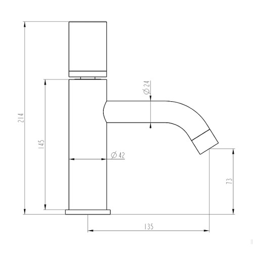Купить купить смеситель для раковины, boheme stick, черный арт. 121-bb.4