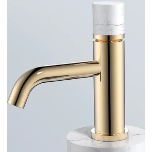 Купить купить смеситель для раковины, boheme stick, золото, белый арт. 121-g-mr-w