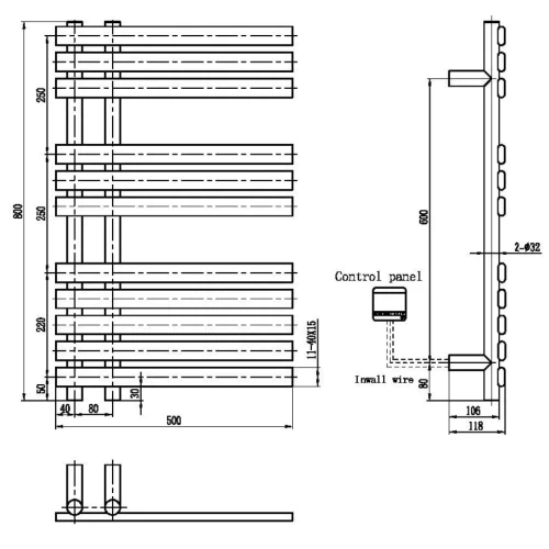 Купить купить полотенцесушитель электрический, boheme venturo, никель арт. 723-nb