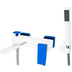 Смеситель для ванны, Boheme Q, хром, синий арт. 143-CRBlue.2