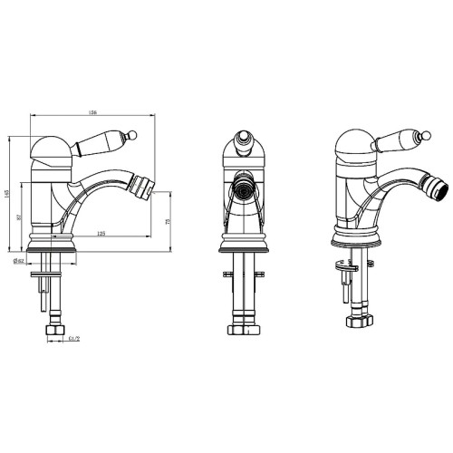 Купить купить смеситель для биде, boheme medici, бронза арт. 306-bsw