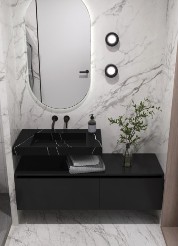 Купить купить раковина, armadi art flat, черный мрамор арт. 859-080-nm