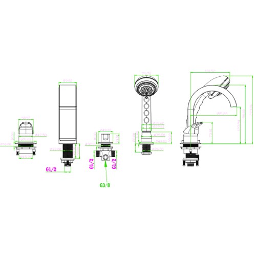 Купить купить смеситель на борт ванны, boheme artistica, хром арт. 491