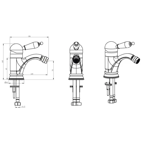 Купить купить смеситель для биде, boheme crystal, хром арт. 266-crst