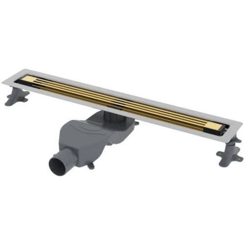 Купить купить душевой лоток с решеткой, armadi art b&t infinity, золото арт. 981-80-g