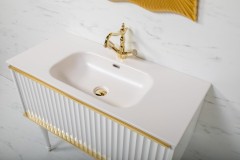 Тумба под раковину Avantgarde подвесная, Armadi Art Vallessi, белый, золото арт. 843-100-WG