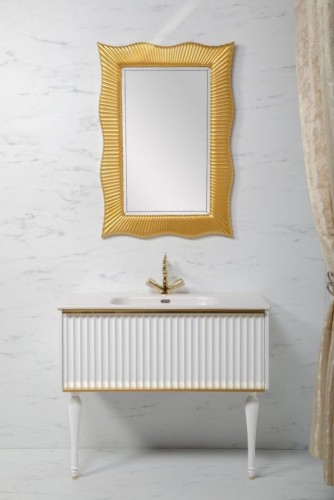 Купить купить тумба под раковину avantgarde подвесная, armadi art vallessi, белый, золото арт. 843-100-wg