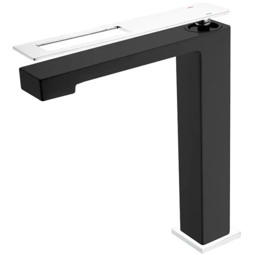 Купить купить смеситель для раковины, boheme q, черный, хром арт. 142-bcr