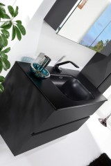 Тумба под раковину, подвесная, Armadi Art Vallessi, антрацит арт. 837-100-A mat