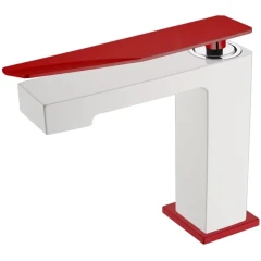 Смеситель для раковины, Boheme Q, белый, красный арт. 141-WR.2