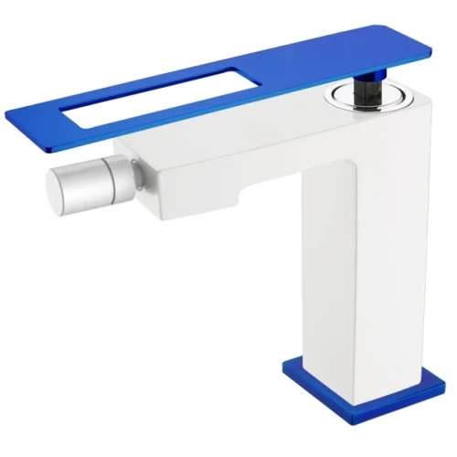 Купить купить смеситель для биде, boheme q, белый, синий арт. 146-wuw