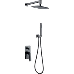 Смеситель встроенный с изливом shine gun metal, Boheme Venturo арт. 374-SGM-2