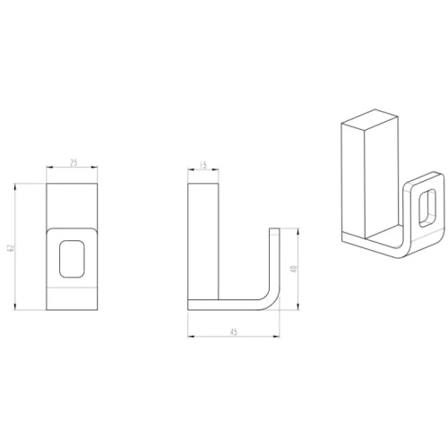 Купить купить крючок, boheme q, никель арт. 10946-nb