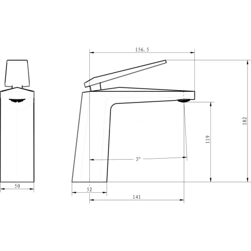 Купить купить смеситель для раковины, boheme venturo, оружейная сталь арт. 371-sgm