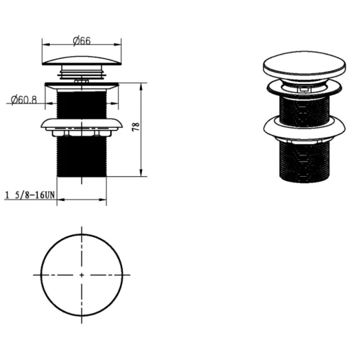 Купить купить донный клапан click-clack, boheme imperiale, золото арт. 611