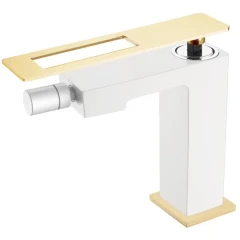 Смеситель для биде, Boheme Q, белый, золото арт. 146-WG