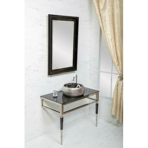 Купить купить консоль под раковину, armadi art vogue, хром, черный арт. 890-cr