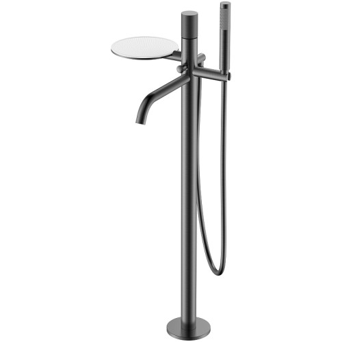 Купить купить смеситель для ванны, напольный gun metal c ручкой diamond, boheme stick, арт. 129-gm