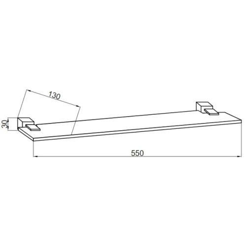 Купить купить стеклянная полка, boheme venturo, хром арт. 10302