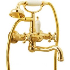 Смеситель для ванны, Boheme Tradizionale Oro, золото арт. 293-Ceramic