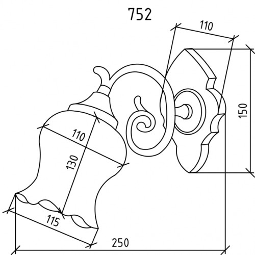 Купить купить светильник, boheme, бронза арт. 752