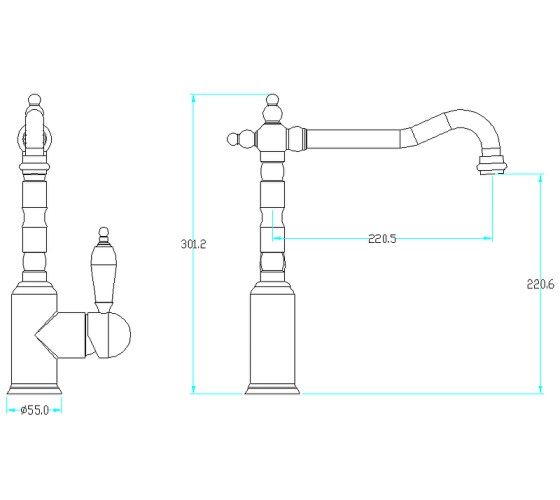 Купить купить смеситель для кухни, boheme tradizionale oro, золото арт. 102-bsw
