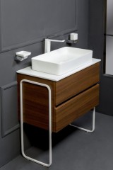 Тумба под раковину, подвесная, Armadi Art Vallessi, dark oak арт. 837-080-D
