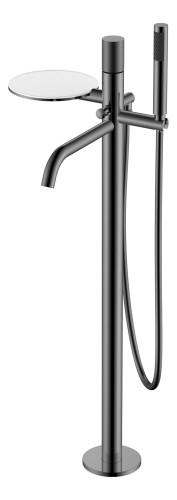 Купить купить смеситель для ванны, напольный shine gun metal c ручкой touch, boheme stick, арт. 129-sgm.2