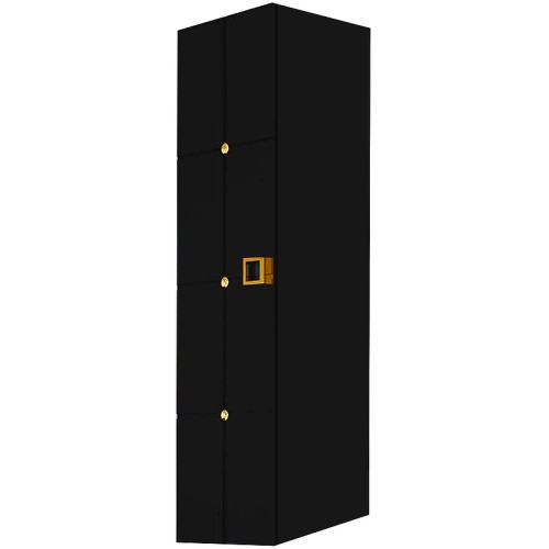 Купить купить шкаф пенал, подвесной, armadi art vallessi, черный, золото арт. 844-bg