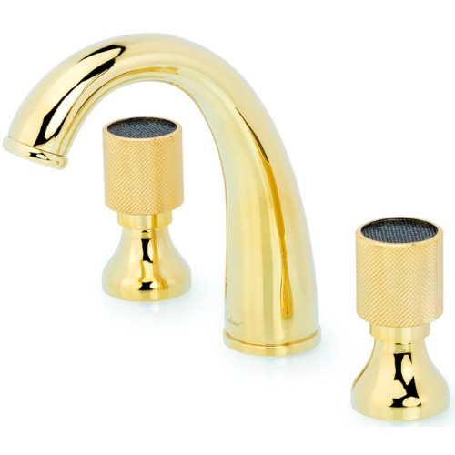 Купить купить смеситель для раковины, boheme royal cristal, золото арт. 297-royal/crst-black