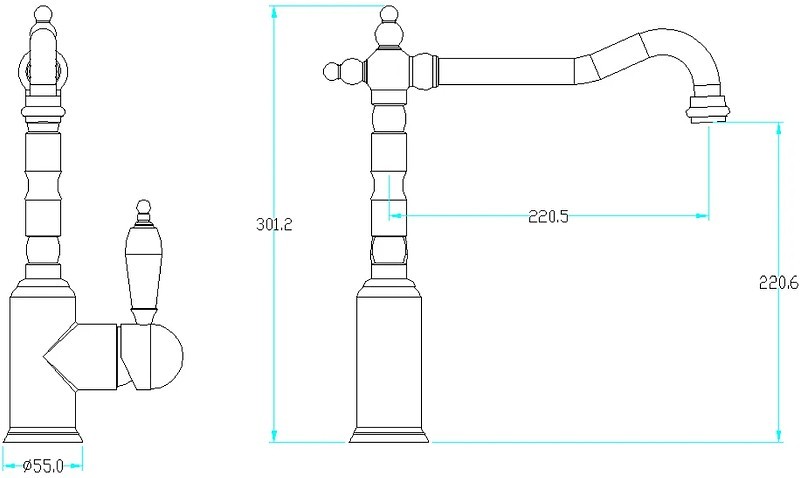 Купить купить смеситель для кухни, boheme tradizionale oro crystal, золото арт. 102-crst