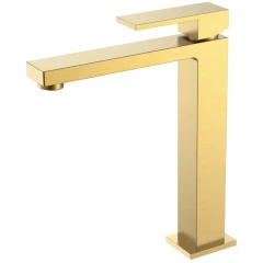 Смеситель для раковины, Boheme Qubic, золото арт. 472-MG