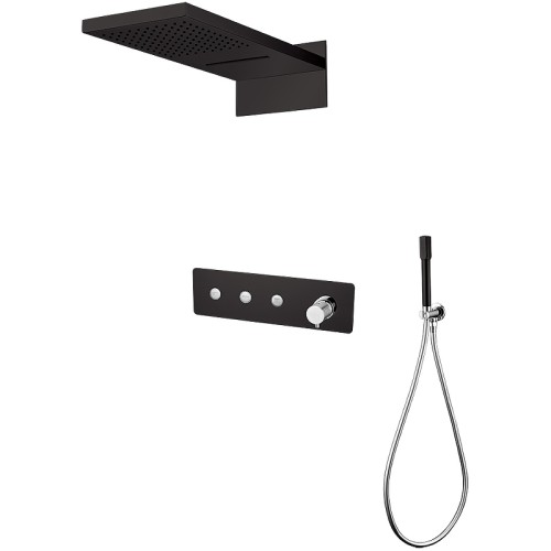 Купить купить душевая система, boheme fusion, черный, хром арт. 130-bcr