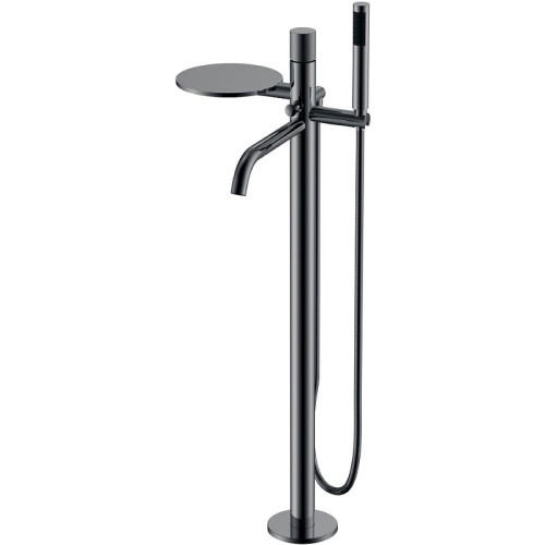 Купить купить смеситель для ванны, напольный shine gun metal с ручкой dimond, boheme stick, арт. 129-sgm