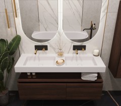 Раковина двойная, Armadi Art Flat, белый арт. 888-140