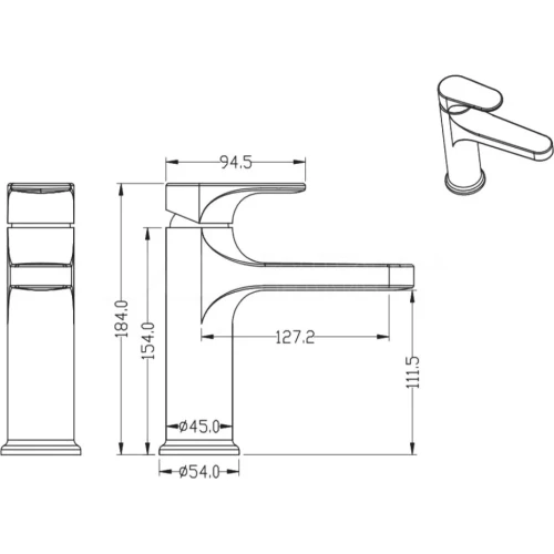 Купить купить смеситель для раковины, boheme spectre, белый арт. 451-mw