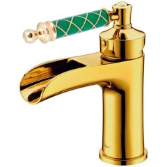 Смеситель для раковины, Boheme Vogue, золото арт. 211-MR-GR