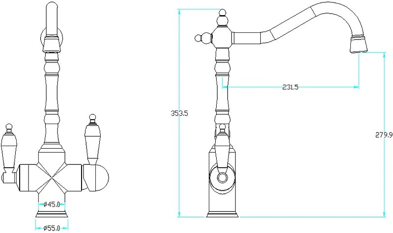 Купить купить смеситель для кухни, boheme medici, бронза арт. 111-bsw
