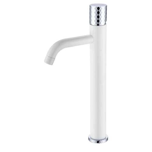 Купить купить смеситель для раковины, boheme stick, белый, хром арт. 122-wcr