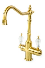 Смеситель для кухни с краном с ручкой, Boheme Kitchen, 111-CRST цвет: хром