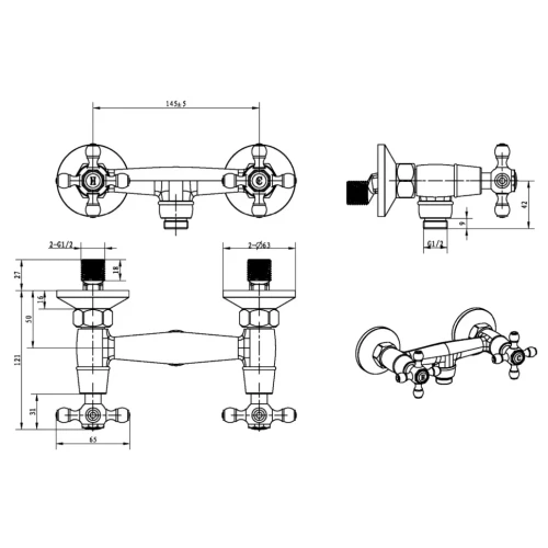 Купить купить смеситель для душа, boheme crystal, хром арт. 274-crst