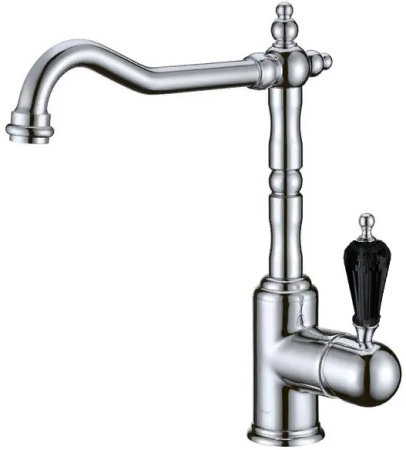Купить купить смеситель для кухни с кристаллом swarovski, boheme kitchen, 103-sw цвет: хром