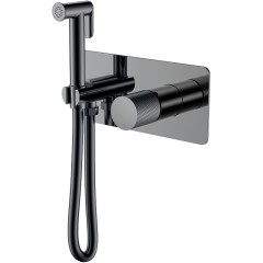 Смеситель гигиенический shine gun metal c ручкой diamond, Boheme Stick, арт. 127-SGM