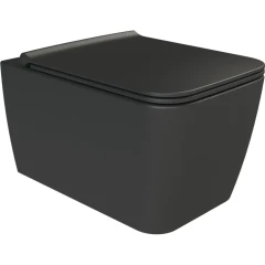 Унитаз подвесной с сиденьем микролифт, Boheme Zen, черный арт. 967-SET-B