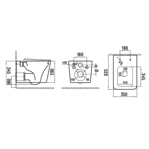 Купить купить унитаз биде подвесной с сиденьем микролифт, boheme zen, белый арт. 967-set-2-w