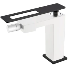 Смеситель для биде, Boheme Q, белый, черный арт. 146-WB