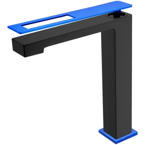 Купить купить смеситель для раковины, boheme q, черный, синий арт. 142-buw