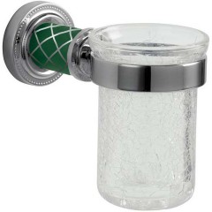 Стакан для зубных щеток, Boheme Murano, хром, бирюзовый арт. 10904-GR-CR