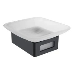 Мыльница, Boheme Q, черный, хром арт. 10943-CR-B