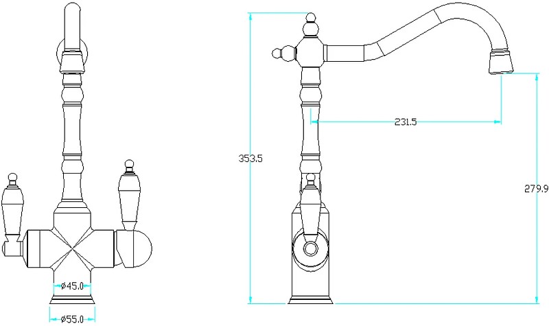Купить купить смеситель для кухни, boheme medici, бронза арт. 111-pr